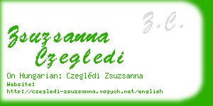 zsuzsanna czegledi business card