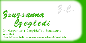 zsuzsanna czegledi business card